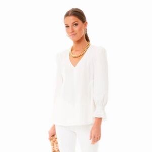 Pomander Place Tuckernuck Easton white swing blouse